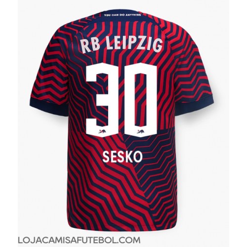 Camisa de Futebol RB Leipzig Benjamin Sesko #30 Equipamento Secundário 2023-24 Manga Curta